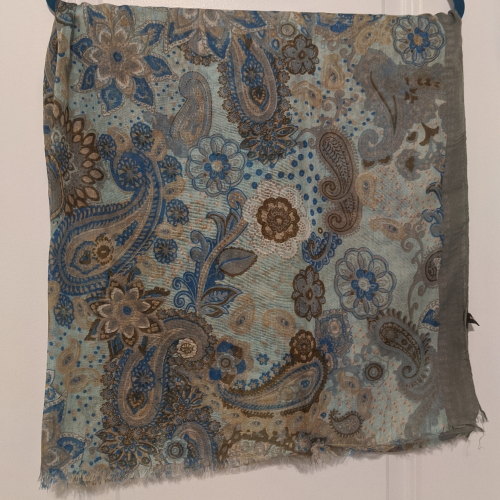 Blue Paisley Scarf